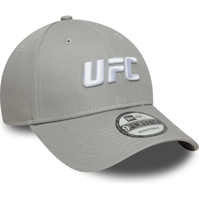 cappellino-curvo-grigio-snapback-9forty-core-di-ufc-ultimate-fighting-championship-di-new-era