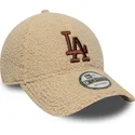 cappellino-con-visiera-curva-beige-regolabile-con-logo-marrone-9forty-borg-dei-los-angeles-dodgers-mlb-di-new-era