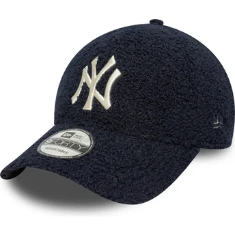 Cappellino curvo blu navy regolabile 9FORTY Borg dei New York Yankees MLB di New Era
