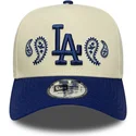 cappellino-curvo-beige-e-blu-snapback-a-frame-paisley-di-los-angeles-dodgers-mlb-di-new-era
