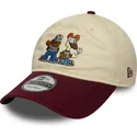 cappellino-curvo-beige-e-granata-regolabile-9twenty-di-garfield-e-odie-di-new-era