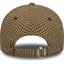 cappellino-curvo-marrone-regolabile-9twenty-houndstooth-dei-los-angeles-dodgers-mlb-di-new-era