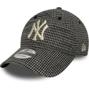 cappellino-curvo-nero-regolabile-9twenty-houndstooth-dei-new-york-yankees-mlb-di-new-era