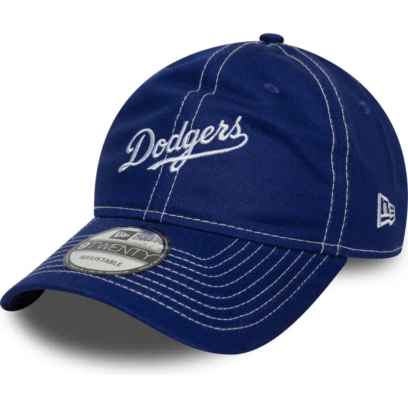 regulowana-niebieska-czapka-z-zakrzywionym-daszkiem-9twenty-contrast-stitch-los-angeles-dodgers-mlb-od-new-era