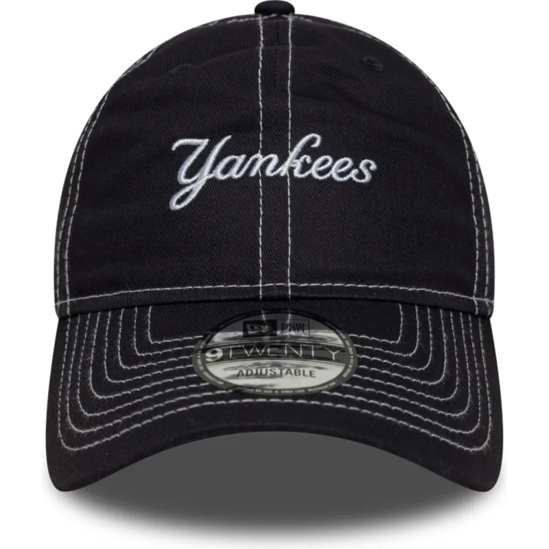 new-era-new-york-yankees-mlb-9twenty-justerbar-morkebla-kasket-med-kontraststing