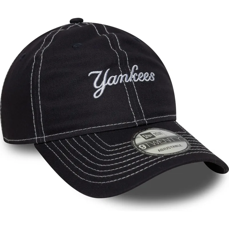 new-york-yankees-mlb-new-era-9twenty-justerbar-morkbla-kurvkeps-med-kontrastsom