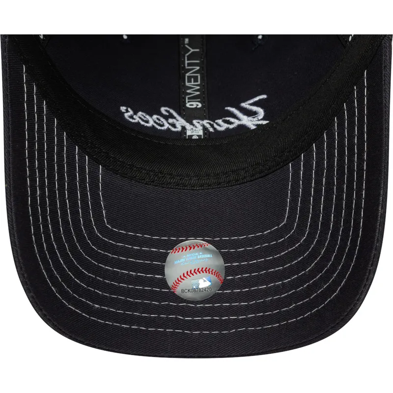 new-york-yankees-mlb-new-era-9twenty-justerbar-morkbla-kurvkeps-med-kontrastsom