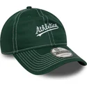 verstellbare-grune-9twenty-kappe-mit-gebogenem-schirm-und-kontrastierenden-nahten-von-oakland-athletics-mlb-von-new-era