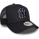 new-era-new-york-yankees-mlb-a-frame-outline-trucker-cap-in-marineblau-mit-marineblauem-logo