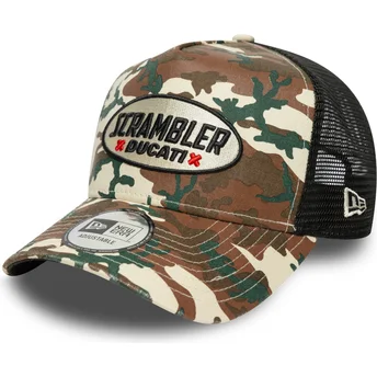 Cappellino trucker mimetico A Frame Scrambler di Ducati Motor MotoGP di New Era