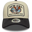 cappellino-trucker-beige-e-blu-navy-a-frame-animal-patch-con-anatra-di-new-era