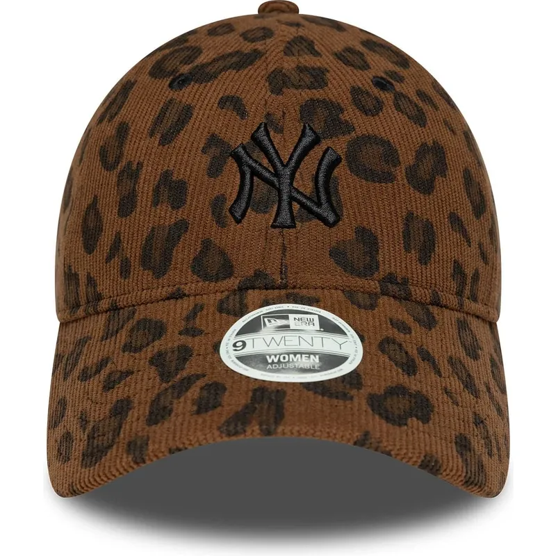 cappellino-curvo-leopardato-regolabile-da-donna-9forty-leopard-cord-dei-new-york-yankees-mlb-di-new-era