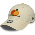 beige-verstellbare-damenkappe-9twenty-phrase-mi-media-naranja-von-new-era