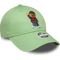 grune-hellgrune-verstellbare-curved-cap-fur-damen-9twenty-bear-von-ac-milan-serie-a-von-new-era