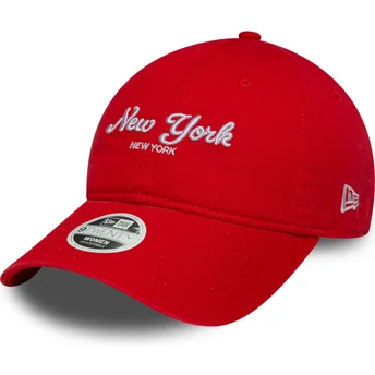 Cappello curvo arancione regolabile da donna 9TWENTY City di New York di New Era