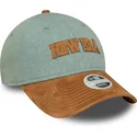 cappello-curvo-blu-e-marrone-regolabile-da-donna-9twenty-western-pin-di-new-era