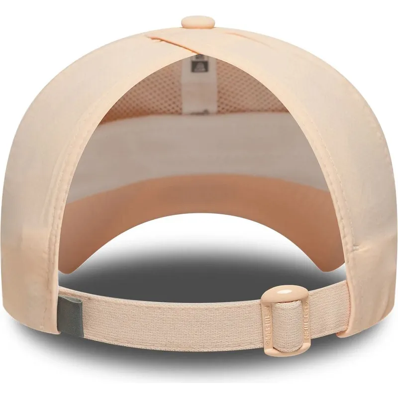 lyserod-justerbar-curved-kasket-til-kvinder-open-back-flawless-fra-new-york-yankees-mlb-fra-new-era