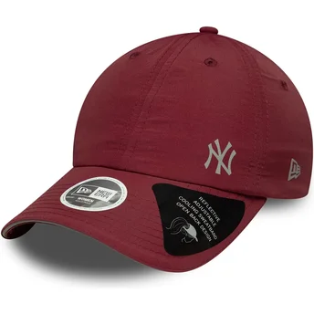 Cappellino curvo granata regolabile da donna Open Back Flawless dei New York Yankees MLB di New Era