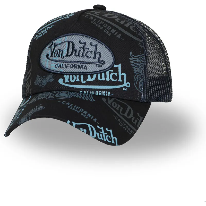 sort-og-bla-trucker-kasket-cafe06-fra-von-dutch