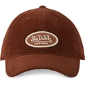 cappellino-curvo-marrone-regolabile-log06-di-von-dutch