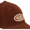 casquette-courbee-marron-ajustable-log06-von-dutch