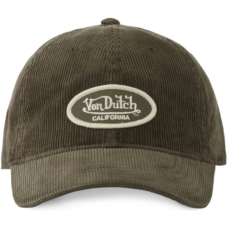 cappello-curvo-verde-cinghia-regolabile-log07-di-von-dutch