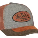 cappellino-trucker-grigio-e-marrone-shield01-di-von-dutch