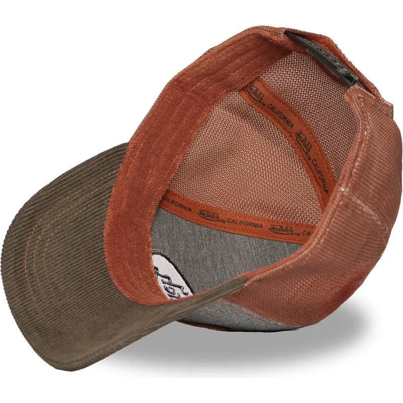 cappellino-trucker-grigio-e-marrone-shield01-di-von-dutch