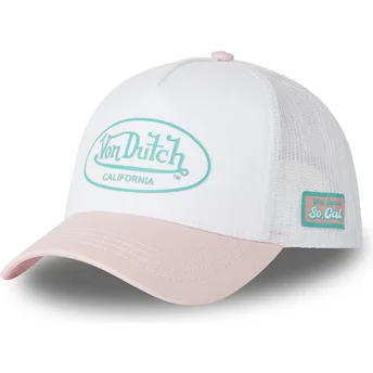 Von Dutch vit och rosa 3D PI truckerkeps