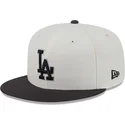 cappello-piatto-beige-e-nero-regolabile-59fifty-clr-dvlp-dei-los-angeles-dodgers-mlb-di-new-era