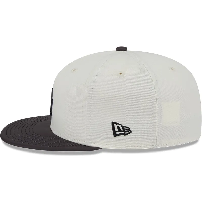cappello-piatto-beige-e-nero-regolabile-59fifty-clr-dvlp-dei-los-angeles-dodgers-mlb-di-new-era