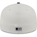 cappello-piatto-beige-e-nero-aderente-59fifty-clr-dvlp-dei-los-angeles-dodgers-mlb-di-new-era