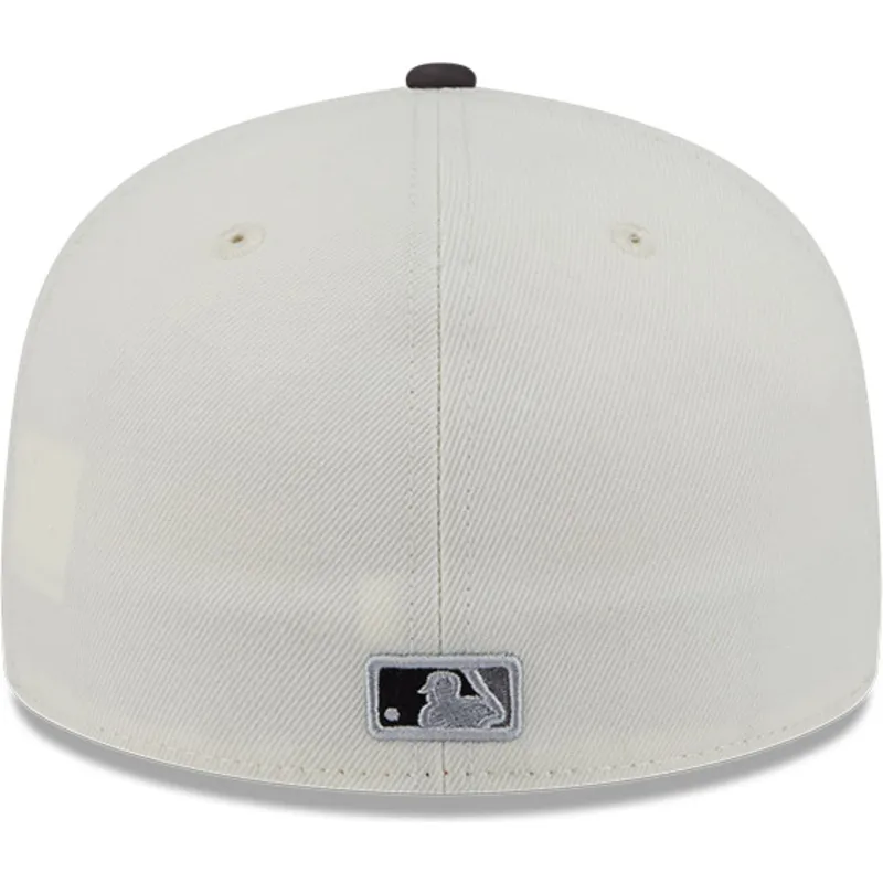 cappello-piatto-beige-e-nero-regolabile-59fifty-clr-dvlp-dei-los-angeles-dodgers-mlb-di-new-era