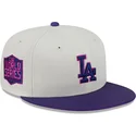 casquette-plate-beige-et-violette-ajustee-59fifty-clr-dvlp-los-angeles-dodgers-mlb-new-era
