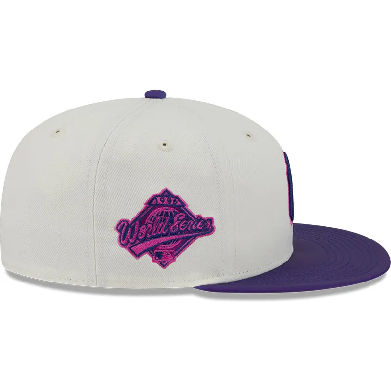 beige-og-violet-justeret-59fifty-clr-dvlp-flad-kasket-fra-new-york-yankees-mlb-fra-new-era