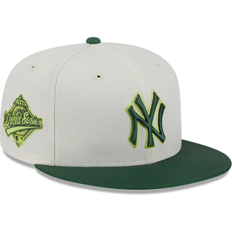 cappello-piatto-beige-e-verde-regolabile-59fifty-clr-dvlp-dei-new-york-yankees-mlb-di-new-era