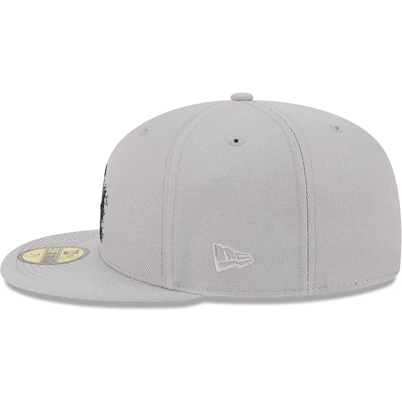 cappello-piatto-grigio-chiuso-59fifty-cracked-dei-los-angeles-dodgers-mlb-di-new-era