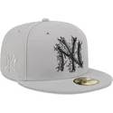 cappellino-piatto-grigio-aderente-59fifty-cracked-dei-new-york-yankees-mlb-di-new-era
