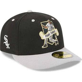 Casquette courbée noire et grise ajustée 59FIFTY Player Frank Thomas Chicago White Sox MLB New Era