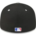 cappellino-curvo-nero-e-grigio-aderente-59fifty-player-frank-thomas-dei-chicago-white-sox-mlb-di-new-era