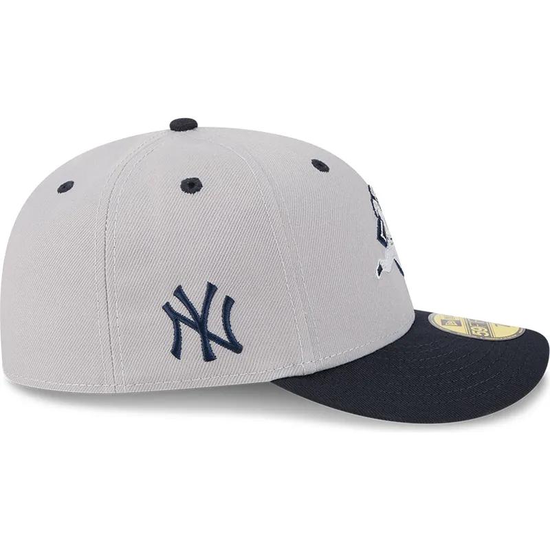 cappellino-curvo-grigio-e-blu-navy-aderente-59fifty-player-derek-jeter-dei-new-york-yankees-mlb-di-new-era