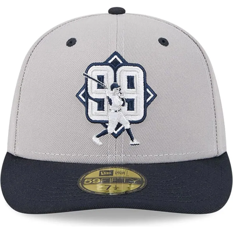 cappellino-curvo-grigio-e-blu-navy-regolabile-59fifty-player-aaron-judge-dei-new-york-yankees-mlb-di-new-era