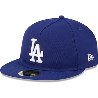 Cappellino piatto blu aderente 59FIFTY Retro Crown A Frame Easy dei Los Angeles Dodgers MLB di New Era