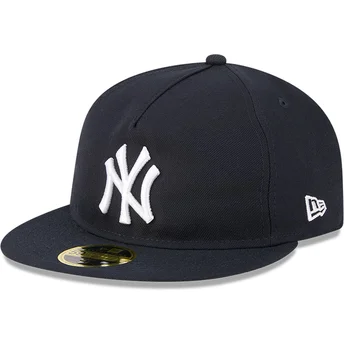 Cappello piatto blu navy aderente 59FIFTY Retro Crown A Frame Easy dei New York Yankees MLB di New Era