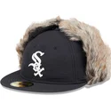 casquette-plate-noire-ajustee-59fifty-winter-dog-ear-chicago-white-sox-mlb-new-era