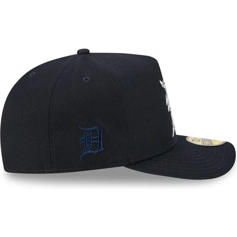cappellino-curvo-blu-marino-chiuso-59fifty-a-frame-wired-di-detroit-tigers-mlb-di-new-era