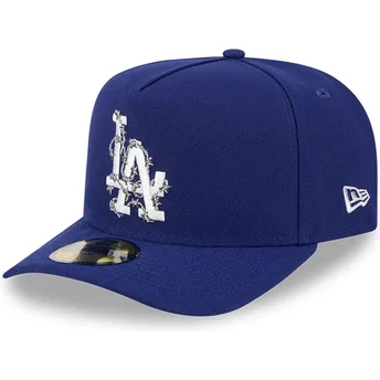 Cappellino curvo blu regolabile 59FIFTY A Frame Wired dei Los Angeles Dodgers MLB di New Era