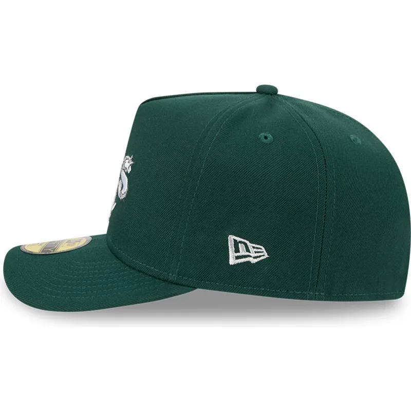 cappellino-curvo-verde-chiuso-59fifty-a-frame-wired-di-oakland-athletics-mlb-di-new-era