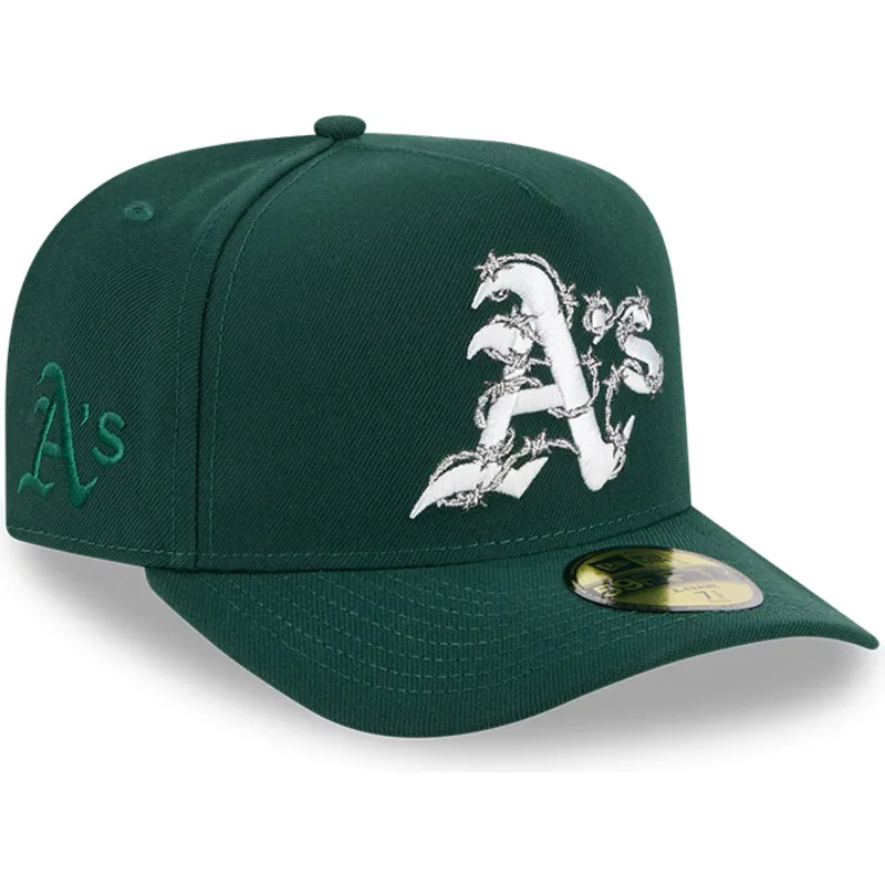 grune-gebogene-kappe-59fifty-a-frame-wired-der-oakland-athletics-mlb-von-new-era