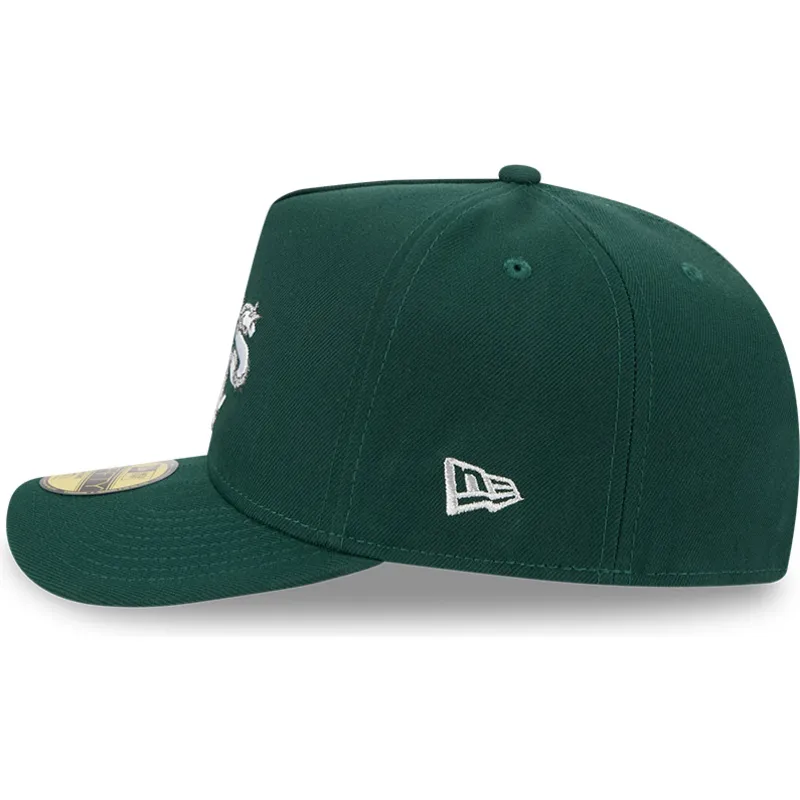 cappellino-curvo-verde-chiuso-59fifty-a-frame-wired-di-oakland-athletics-mlb-di-new-era